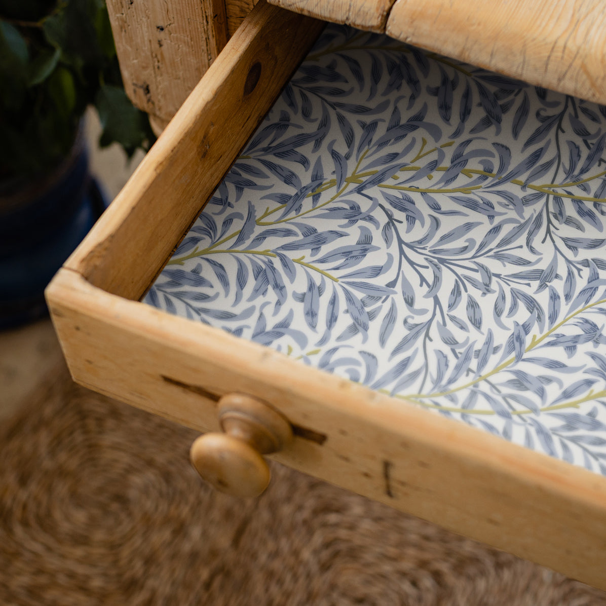 SIMPLY DRAWER LINERS, Blue WILLIAM MORRIS Willow Design Scented Drawer  Liners