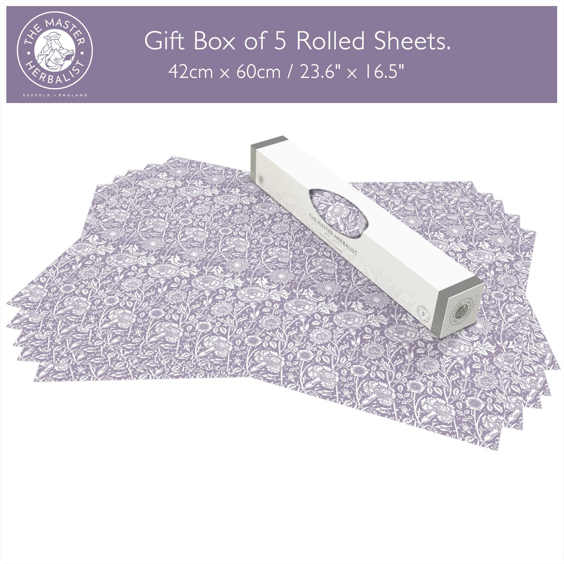 Simply Drawer Liners LILAC fragrance SCENTED Drawer Liners in PURPLE William Morris Design. Made in Britain.